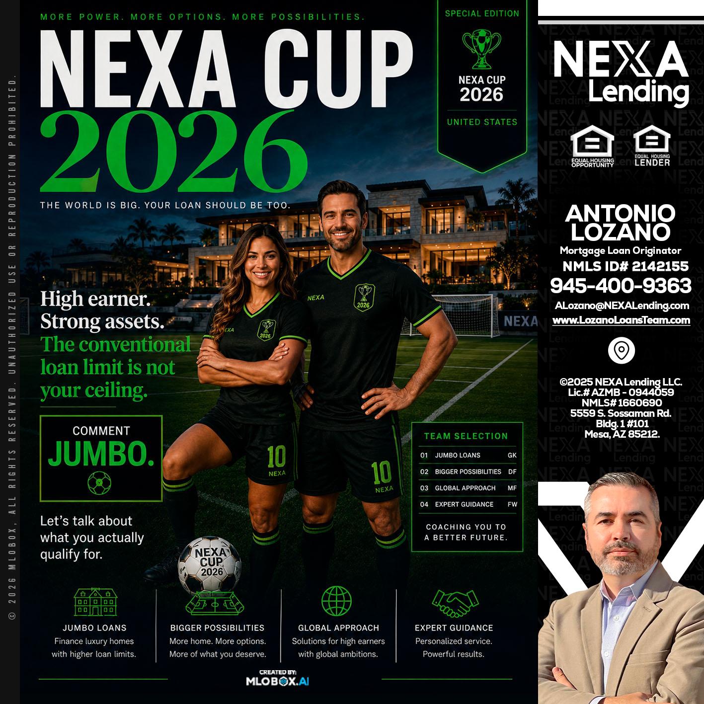 NEXA CUP 2026 - Antonio Lozano -Mortgage Loan Originator