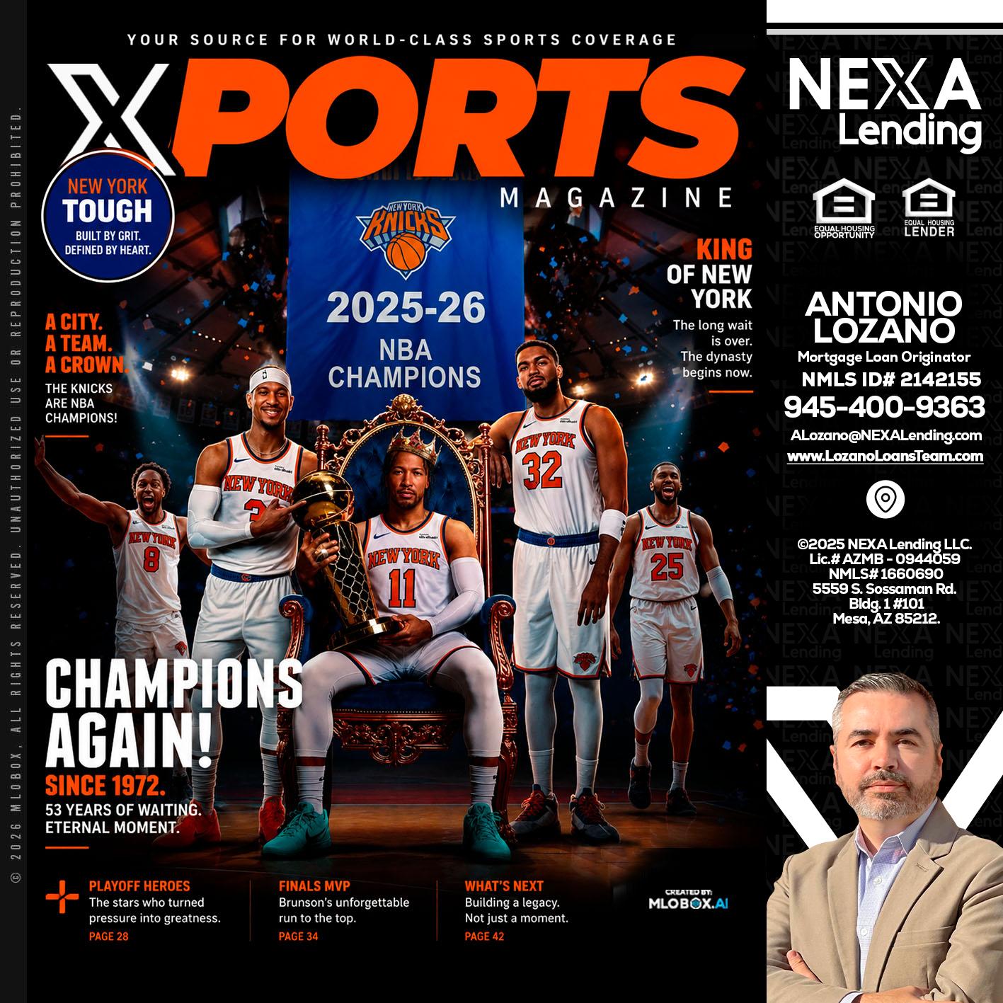 XPORTS MAGAZINE - Antonio Lozano -Mortgage Loan Originator