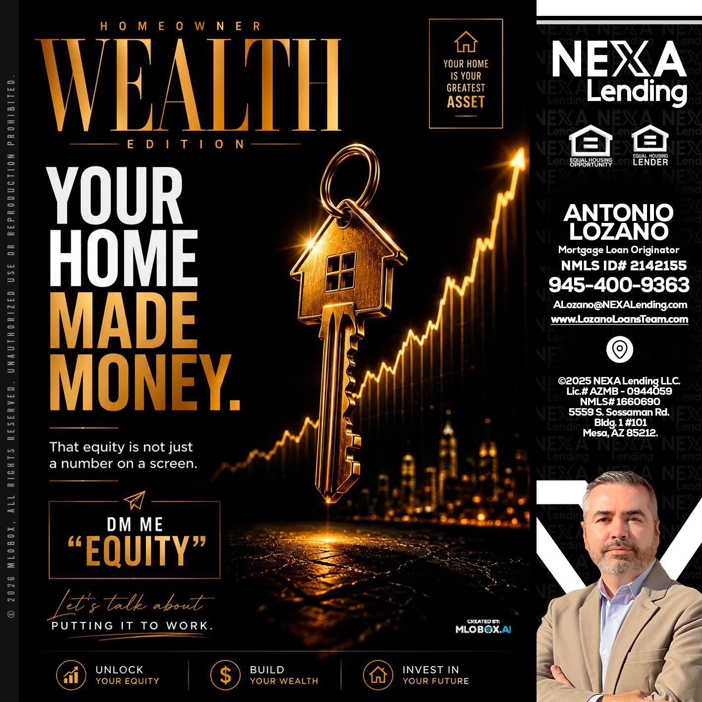 YOUR HOME MADE - Antonio Lozano -Mortgage Loan Originator