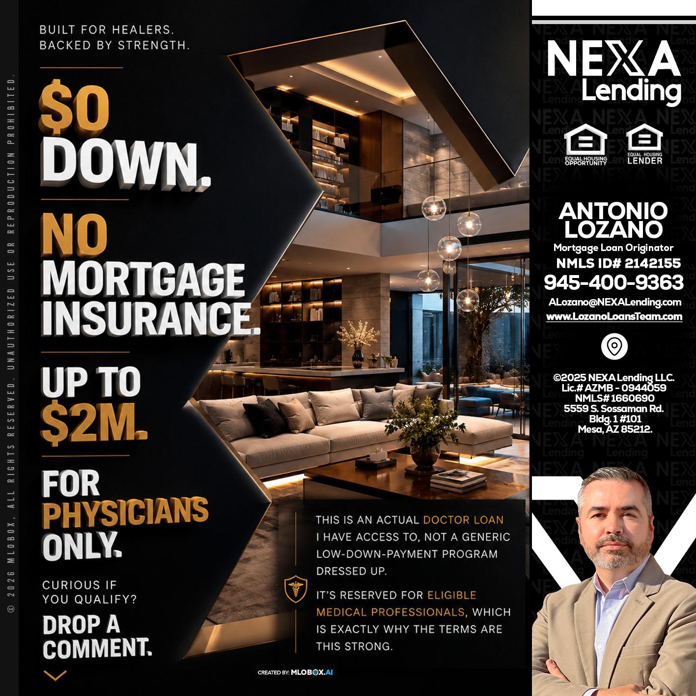 $0 DOWN - Antonio Lozano -Mortgage Loan Originator