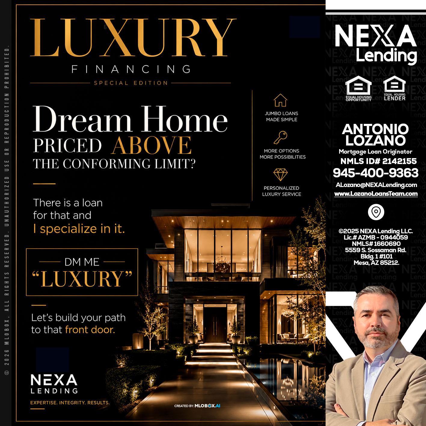 LUXURY - Antonio Lozano -Mortgage Loan Originator