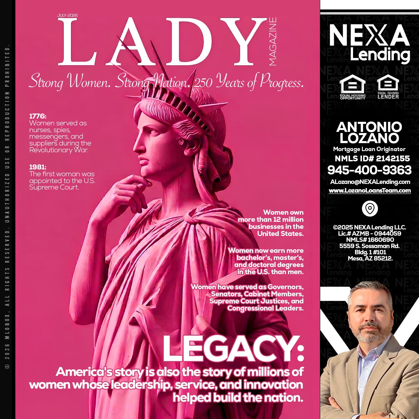 LADY LIBERTY! - Antonio Lozano -Mortgage Loan Originator