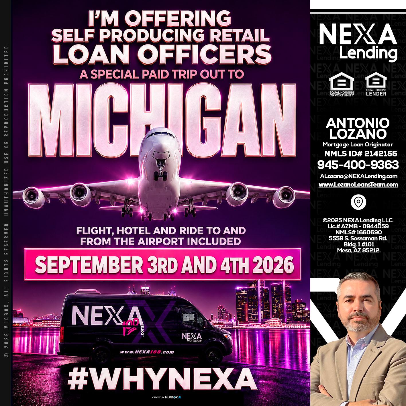 MICHIGAN TRIP - Antonio Lozano -Mortgage Loan Originator