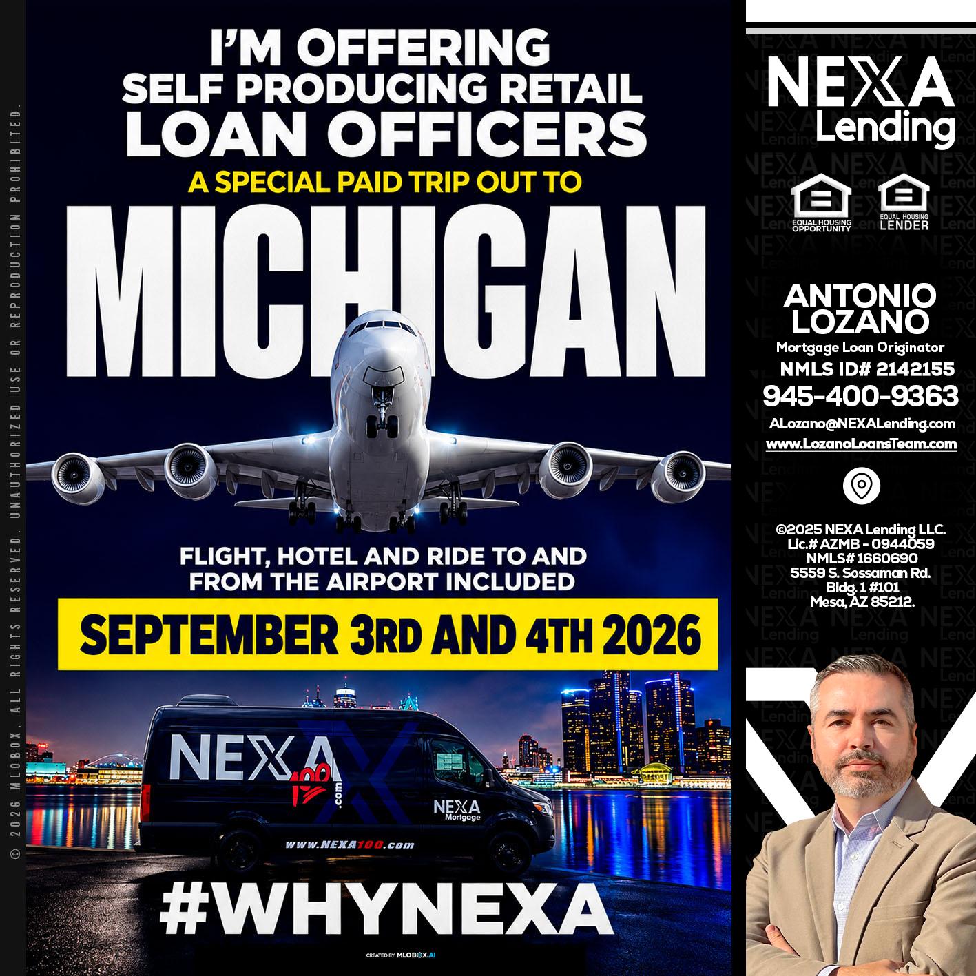 MICHIGAN - Antonio Lozano -Mortgage Loan Originator